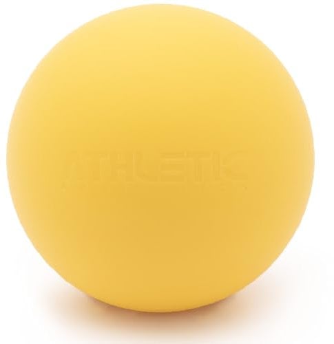 ATHLETIC AESTHETICS Massageball [6cm] - Lacrosseball und Faszienball für Selbstmassage und Triggerpunkttherapie (Entschteilungen bei Verspannungen) in Gelb