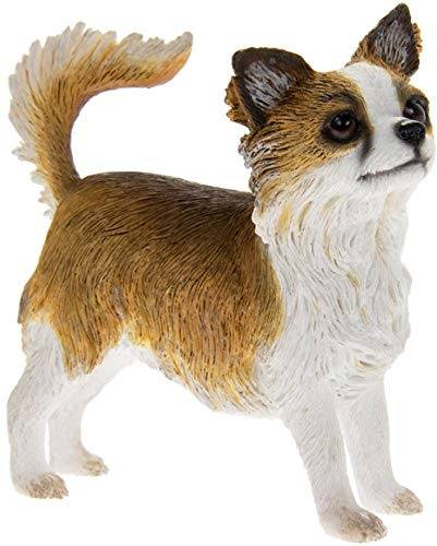 Lesser & Pavey Chihuahua mit langem Haar, 9 cm hoch, Weiß/Weiß