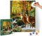 Schipper 609130810 Malen nach Zahlen - Hirsche im Wald - Bilder malen für Erwachsene, inklusive Pinsel und Acrylfarben, 40 x 50 cm