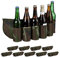 Relaxdays 10 x Biergürtel Sixpack, für je 6 Dosen & Flaschen, 0,2-0,5 l, Bierhalter Gürtel Camouflage, verstellbar, grün/braun