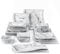 MALACASA, Serie Flora, 26-teiliges Marmorgraues Porzellan Geschirrset Tafelservice Prozellan Teller Set mit je 6 Speiseteller, 6 Kuchenteller, 6 Suppenteller, 6 Schüssel & 2 Servierplatte