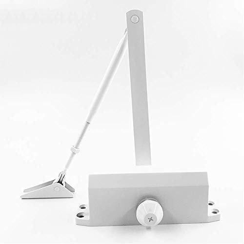 Marie Schwerlast Türschließer intern Größe 3 Automatisch Frühling Hydraulisch Einstellbarer Arm betätigt für kommerzielle & Zuhause, Verwenden für 40-65 KG Tür Aluminium Weiß