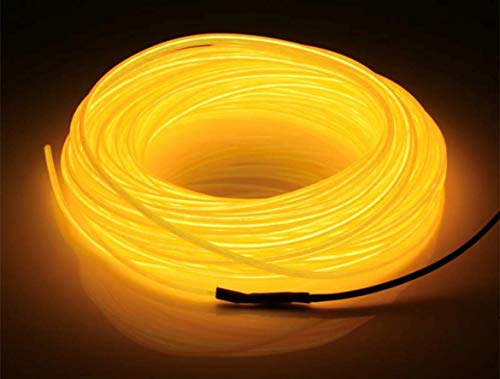 Auto Ambientebeleuchtung EL Lichtleiste Innenraumbeleuchtung Innenbeleuchtung 12V sarachen INION - (300mm (3m), GELB)