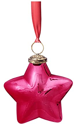 Pip Studio Ornament Glass Baumanhänger Star pink 10 cm