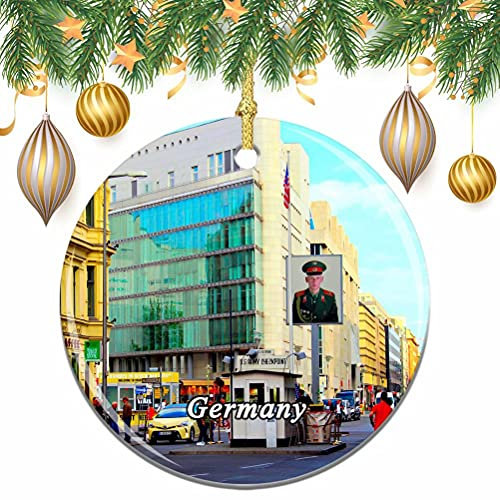 Deutschland Checkpoint Charlie Berlin Weihnachten Weihnachtsbaum Ornament Dekoration Hochzeit hängende Anhänger Dekor City Travel Souvenir Collection