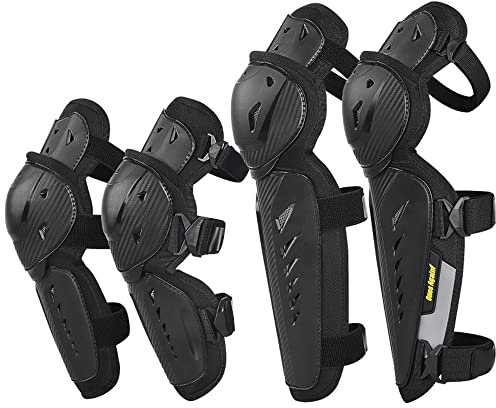 Ginocchiere e gomitiere per moto in fibra di carbonio MTB Ginocchiere e parastinchi con gomitiere per adulti per tutte le stagioni attrezzatura protettiva moto