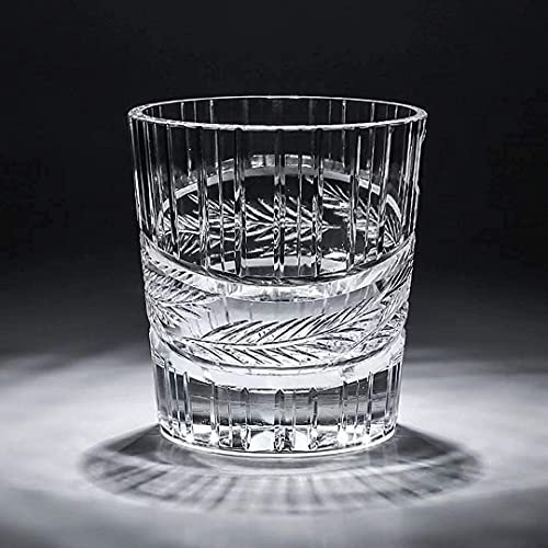 Zcoolo Juego de Vasos de Whisky 6 270ml / 9oz, Vasos Escoceses, Vasos de Bourbon Personalizados Para Cócteles, Vasos de Agua Elegantes, Vasos de Jugo, Vasos de Bebida (C)