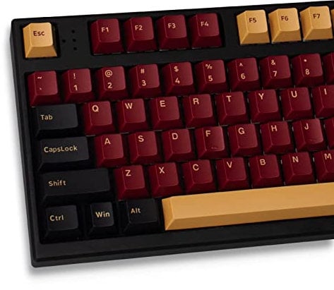 Red Samurai Keycaps Set 164 Tasten PBT Doubleshot Keycaps Cherry Profile Custom Keyboard Keycaps für Cherry MX Mechanische Tastaturen