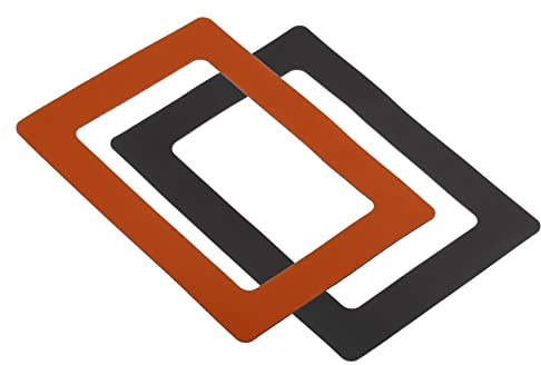 PATIKIL 2Stk Magnetische Fotorahmen Bild Halter PVC 4x6 Orange