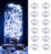 Dufuso 12 x 20er LED Lichterkette Batterie kaltweiß Dekoration für Weihnachten, Mini led lichterkette mit batterie CR2032, 2M Kupfer Drahtlichterkette Wasserdichte(kaltweiß)
