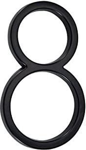 Numero civico galleggianti altezza 5in (12.5cm) numero civici neri numeri porta segno grandi numeri di porta, segni casa numero civico esterno（8）