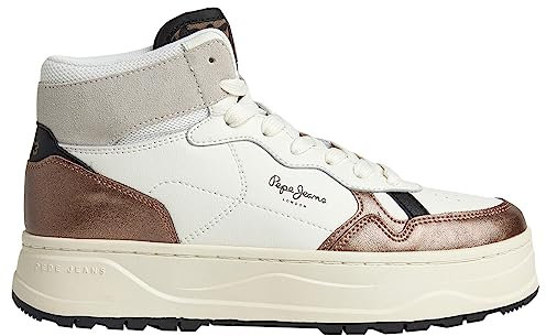 Pepe Jeans Damen KORE Basket W Sneaker, White (Factory White), 38 EU
