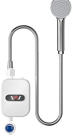HAPPEN Calentador de Agua InstantáNeo Ducha 220V Grifo de BañO Calentador de Agua Caliente 3500W Pantalla Digital Enchufe de la UE