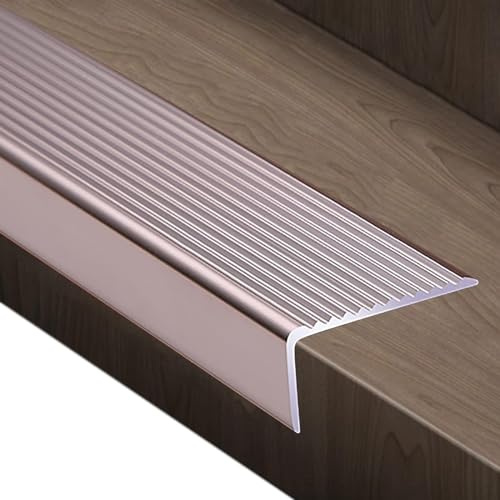 Nez De Marche Escalier, Nez De Marche Profilé D'escalier, Largeur 30 50 70 100mm, Baguette Angle Aluminium Barre De Seuil Multiniveau Antidérapant, Pour Bords D'escalier Extérieurs/Intérieurs