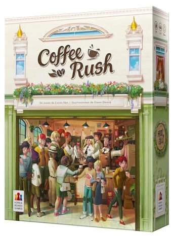 Korea Board Games Coffee Rush | Strategiespiel für Erwachsene und Familien | Werde der Beste Barista | ab 8 Jahren | 2 bis 4 Spieler | 30 Minuten pro Spiel | Spanisch