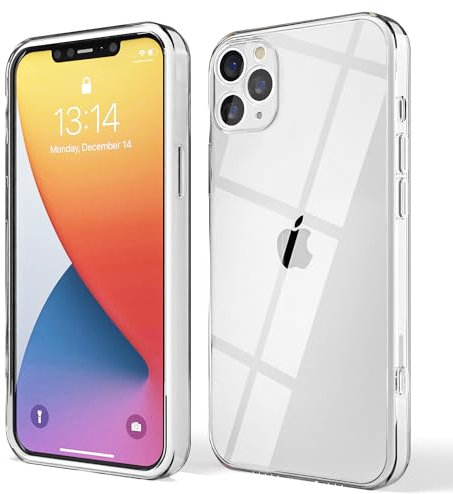 Red Ember Shockproof Case for iPhone, Ultra Slim Protective Liquid Silicone Matte Finish Phone Case with Soft Anti-Scratch Microfiber Lining (Clear, iPhone 11 Pro Max)