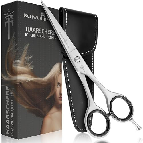 SCHWERTKRONE® Haarschneideschere für Linkshänder Edelstahl [MADE IN GERMANY] - Friseurschere Haarschere - Schere zum Haare schneiden - Hair Cutting Barber Scissors - Friseur Schere - Ausdünnschere