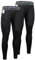 AMZSPORT 2er Pack Herren Kompressionshose, Lange Atmungsaktive Laufhose, Sport Leggings Tights für Training, Fitness, Radfahren, Basketball und Gym Schwarz mit Taschen L