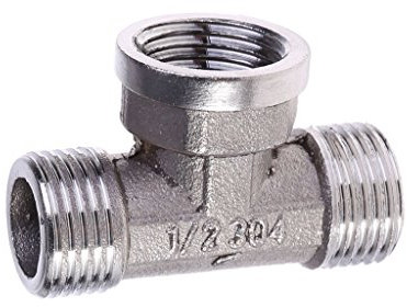 Toilette 2 T-Ventil Bidet Sprayer Duscharmatur Warmwasserbereiter Live Joint Plating Dreiwegegerät
