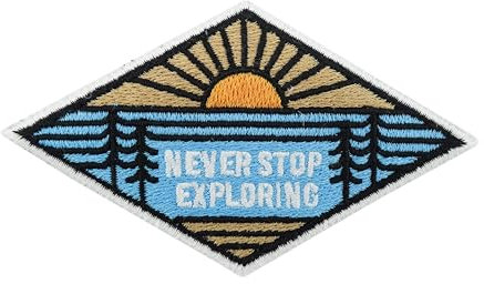 Finally Home Klett Patch - Never Stop Exploring | Outdoor Klett Patches, Rucksack Patch, Wandern Aufnäher, Natur Abzeichen, Berge Badge