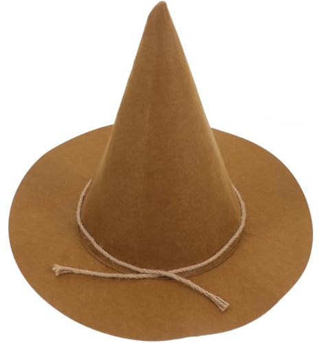 Garneck Chapeau D'épouvantail D'halloween Costume D'épouvantail En Feutre Accessoires De Cosplay De Magicien Pour Halloween Accessoire De Déguisement De Fête De Récolte