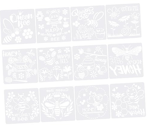 SEWACC 36 Sheets Teenager Supply Reusable Stencils Small Teenager Stencils Portable Bee Stencils Butterfly Drawing Stencils Teenager Accessory Decorate Portable Teenager Stencils The Pet