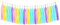 ZYOOO 25 Stücke Seidenpapier Quasten Girlande,Pastell Bunt Papier Tassel Girlande Quaste Banner für Hochzeit,Geburtstag,Ostern,Einhorn Party Deko