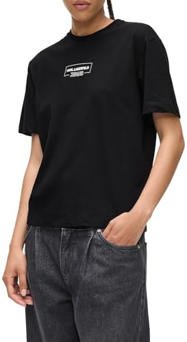 Karl Lagerfeld Jeans Damen Regular Outline Logo T-Shirt