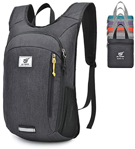 SKYSPER Faltbarer Rucksack 15L, Ultraleicht Wanderrucksack Kleiner Rucksack Reiserucksack für Wandern Reisen Radfahren