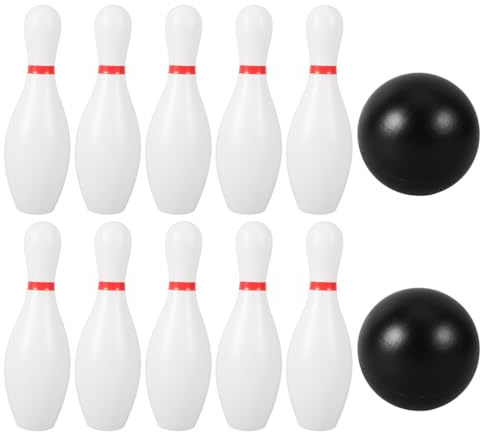 Warmhm Bowling Spielset Für Kinder 15Cm Kunststoff Kegelspiel Für Drinnen Und Draußen Fördert Hand-Augen-Koordination Und Sportliches Lernen