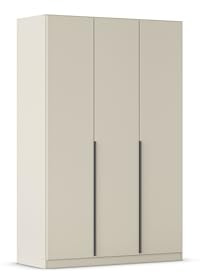 Rauch Möbel Alabama, Kleiderschrank, Farbe Beige, Breite 136 cm | Schrank, 3-türig, Zubehör Classic, für Schlafzimmer, Kinderzimmer, Gästezimmer, Homeoffice, Garderobe, Flur