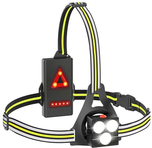Joltix Lauflicht mit Reflektoren, ideal zum Joggen und Laufen, mit 500 Lumen Lampe, 120° Einstellbarer Abstrahlwinkel Running Light
