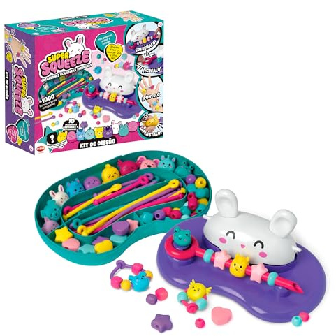 Super Squeeze 64361494 Design-Set, Squishy-Trend, unendlicher Schmuck, Entwerfen, Einfädeln, Stricken und Lucelo, + 1000 Dehnbare Kombinationen, ab 6 Jahren Bizak (64361494)