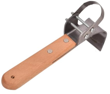 kowaku Ziehen Sie Entrindungswerkzeug für Knollen, Um Die Pflanze zu Umgürten, Schneidwerkzeug, Gebogen, mit Holzgriff