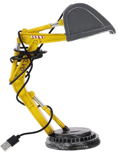 Gatuida Bagger-nachtlicht Für Kinderzimmer Bagger-tischlampe Aus Harz Für Jungen Schlafzimmer Sanfte Beleuchtung Für Nachttisch