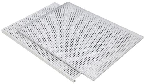 Lot de 2 plaques de cuisson en aluminium anti-adhésif perforé pour viande, dessert, feuille, pain