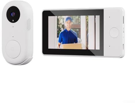 Campanello digitale da 4,3 pollici, grandangolo da 115 gradi, video spioncino senza fili, telecamera per porta anteriore NightVision con citofono bidirezionale