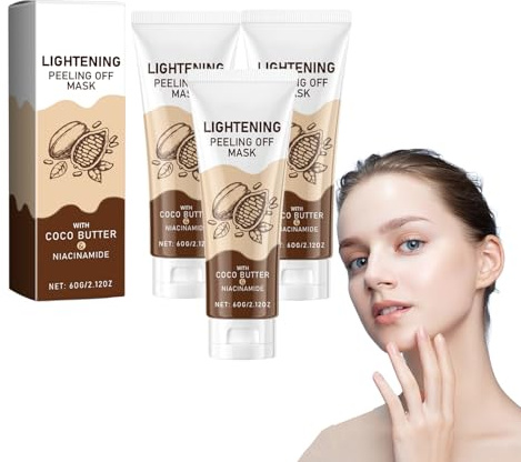 Niacinamide Peel Off Face Mask - Tiefenreinigender Mitesserentferner für Nase und Gesicht, Ölkontrolle & aufhellendes Peeling, feuchtigkeitsspendende Gesichtsmaske für alle Hauttypen (3 STÜCKE)