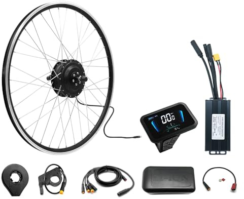 ESOULBIKE Hub Motor E-Bike Kit - 36/48V 250W Electric Bicycle Conversion Kit for 26/27.5/28/29” 700C Wheels with LCD Display PAS System