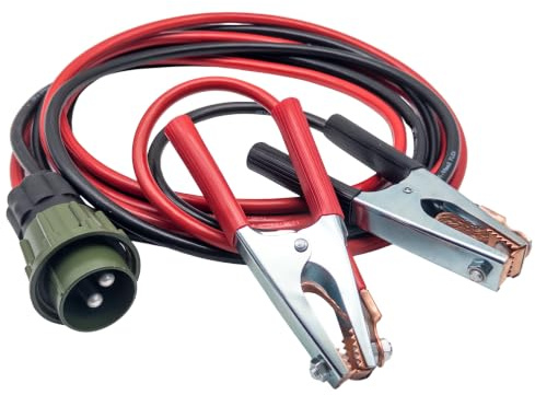 SERTPLAS Überbrückungskabel mit NATO-Stecker 4 m, 35 mm², 2-polig, Starthilfekabel 12/24V für LKW, Nutzfahrzeuge, Militärfahrzeuge, Traktoren und Baumaschinen