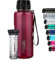 720°DGREE Gourde d'Eau 1,5l “uberBottle“ +Fruit-Infuseur, crystalClear - Sans BPA, Anti-fuite - Bouteille XL - Water bottle, Bidon idéale pour Sport, Gym, Randonnée, Camping, Université, Voyage