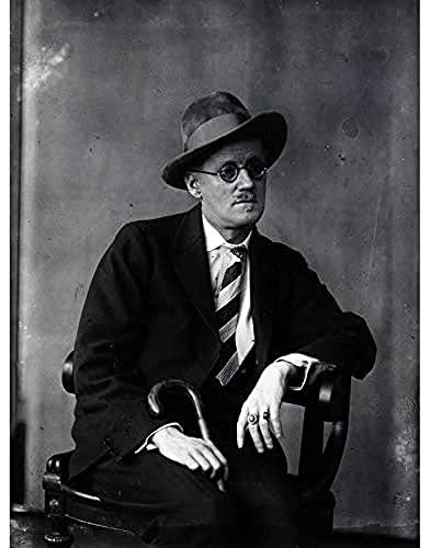 Artery8 Abbott Portrait James Joyce Schriftsteller sitzend Ungerahmter Leinwanddruck 30x40 cm