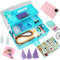 Quilling-Werkzeug-Set mit Quilling-Streifen, Quilling-Werkzeugen und Papier-Rüschenstreifen (blaue Box).