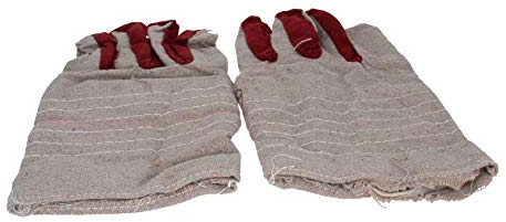 Utoolmart Guanti da lavoro da uomo in tela grigio con pesante lavabile Gautlet Cuff per gioiellieri argenteria idratante salute musica tela di canapa Saldatura di bellezza funziona 1 paio