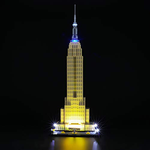 BRIKSMAX Led Beleuchtungsset für LEGO Architecture Empire State, kompatibel Mit LEGO 21046 Bausteinen Modell - Ohne Lego Set