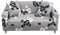 ARNTY Sofabezüge, Moderne Elastischer Sofabezug Stretch 1/2/3/4 Sitzer Couchbezug Antirutsch Blumendruck Sofahusse für Couch Möbelschutz (Grau-Ahornblatt, 3 Sitzer Sofabezug:181-230cm)