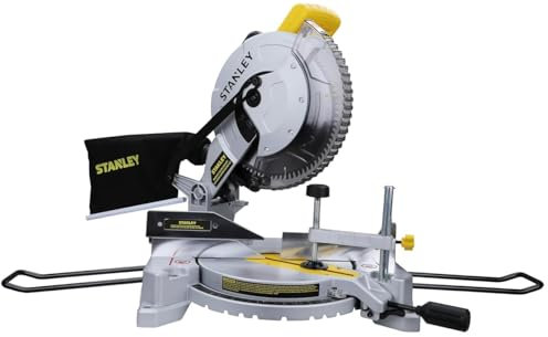 STANLEY SM16-IN 1650W Sierra de inglete compuesta de 10 pulgadas (amarillo y negro)