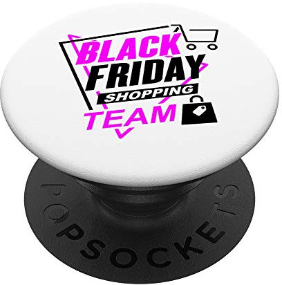 Holiday Shopping Black Friday Shopping Team Divertente regal PopSockets PopGrip: Impugnatura per Telefoni Cellulari e Tablet Intercambiabile