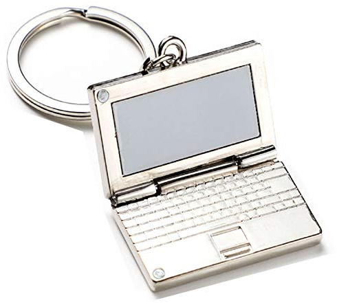 XCSSKG Portachiavi creativo per laptop di simulazione, Argento