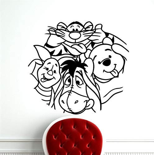 Winnie The Pooh Wandtattoos Winnie The Pooh Ferkel Cartoon Vinyl Aufkleber Kindergarten Zimmer Kinderzimmer Dekoration Aufkleber 58 X 82 Cm